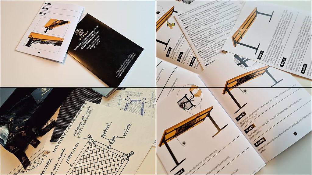 Desk cable management instruction manual prototype