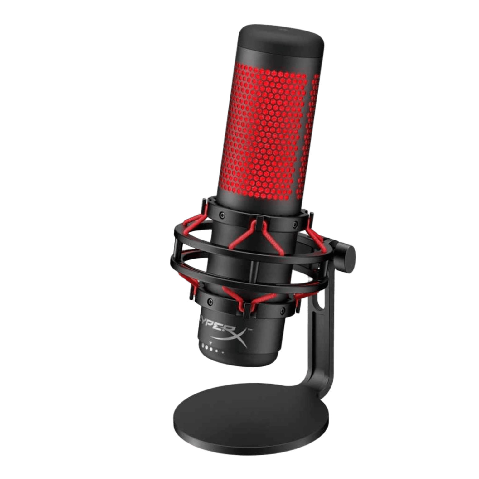 Kingston HyperX microphone on a desk stand