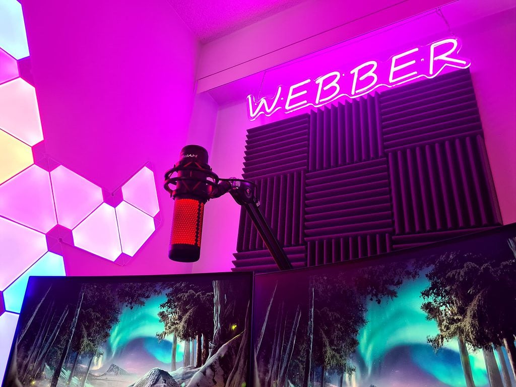 Webber pink neon light sign