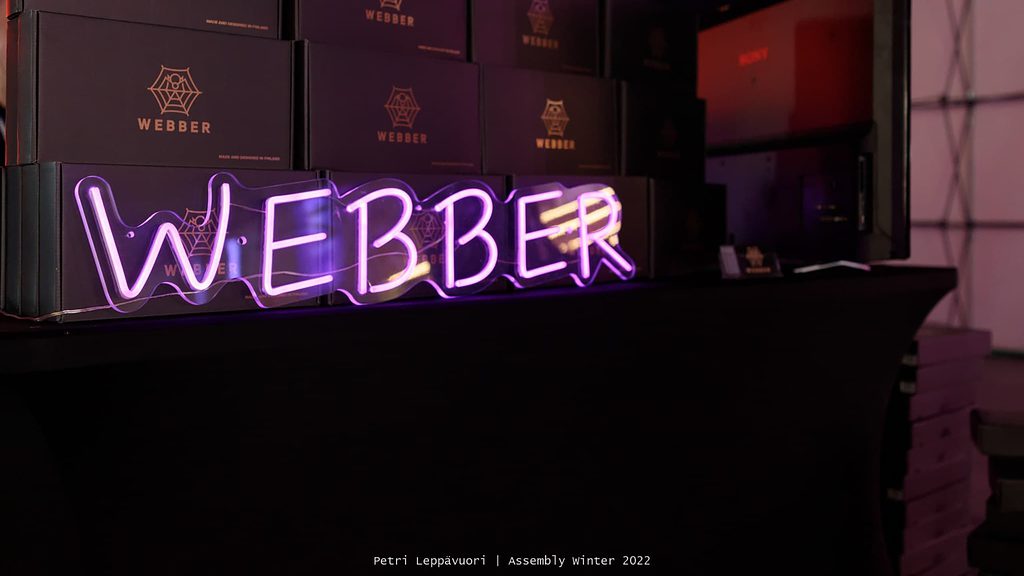Assembly Winter Webber logo neon sign picture by Petri Leppävuori